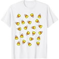 thumbnail image 1 of Candy Corn Costume T-ShirtMen's and women's pure cotton short-sleeved shirts, 1 of 7