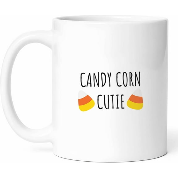 Candy Corn Cutie Mug - Halloween Coffee Cup - Funny Gift For Candy Lovers - Candy Corn Humor - Spooky Mug - 11 oz Ceramic Mug For Halloween