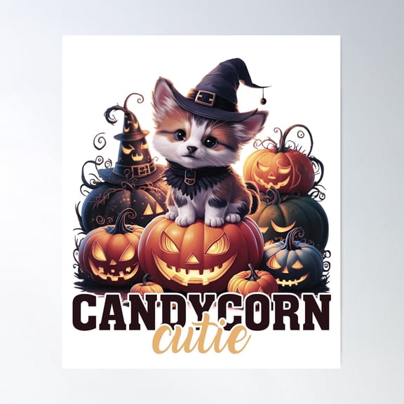 Candy Corn Cutie Poster Wall Art, Modern Wall Decor For Living Room Bedroom, 8x12 UNFRAMED