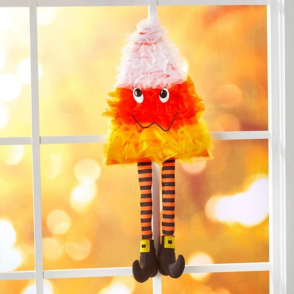 LC Halloween Decor - Candy Corn Funny Face Door Wall Hanger