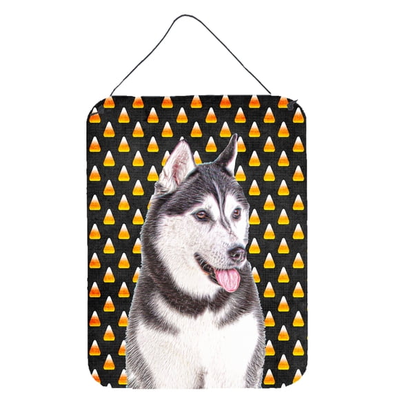 Candy Corn Halloween Alaskan Malamute Wall or Door Hanging Prints