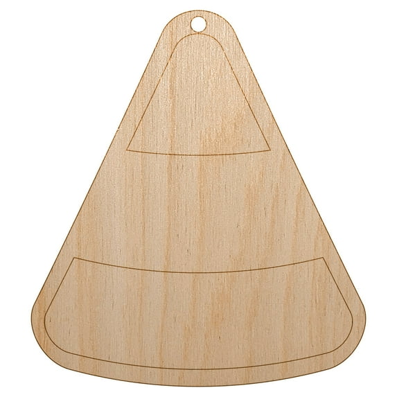 Candy Corn Halloween Wood Holiday Christmas Tree Ornament Unfinished DIY Pre-Drilled Craft