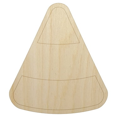 Candy Corn Halloween Wood Shape Unfinished Piece Cutout Craft DIY Projects - 4.70 Inch Size - 1/8 Inch Thick