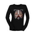 thumbnail image 1 of Candy Corn Skeleton Ribcage Halloween Graphic - Men's Long Sleeve, 1 of 4