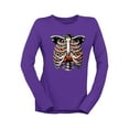 thumbnail image 1 of Candy Corn Skeleton Ribcage Halloween Graphic - Men's Long Sleeve, 1 of 4