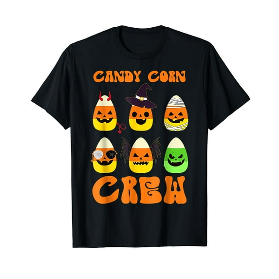 Candy Corn Squad Team Candy Corn Crew Halloween Black T-Shirt