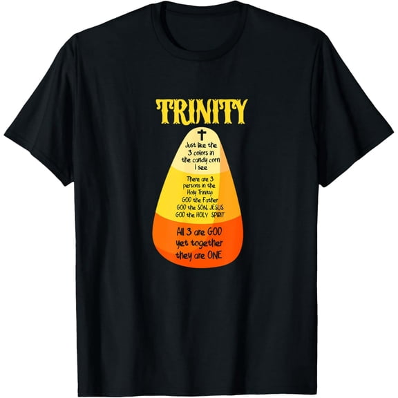 Candy Corn Trinity Theme Message Unisex Short Sleeve Graphic Tee