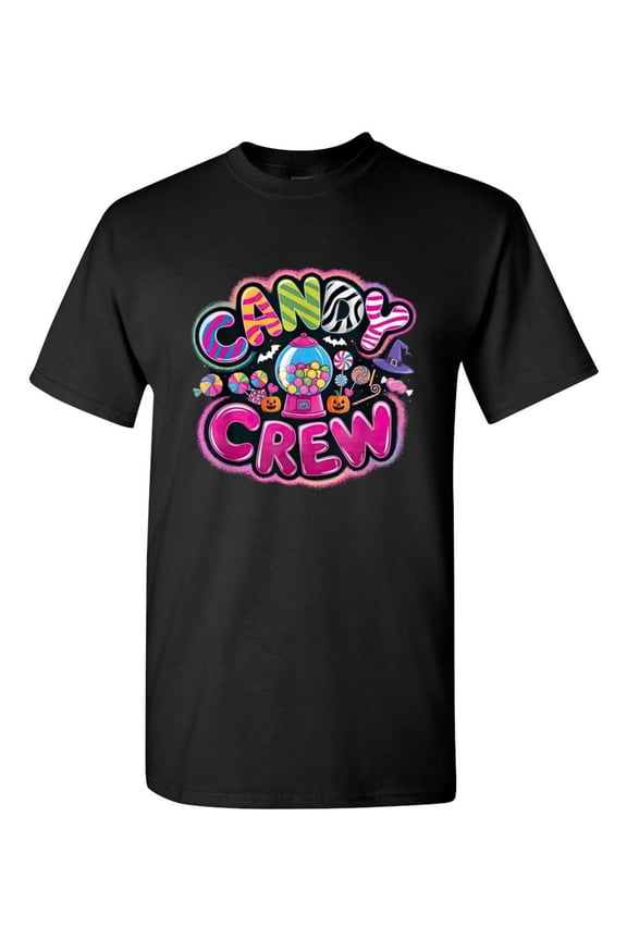 Candy Crew T-Shirt Fun Sweet-Themed Graphic for Group Outfits, for men & women, up to size 5XL