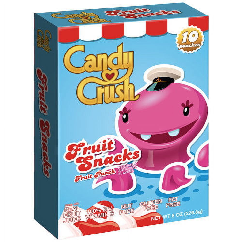 Candy Crush Fruit Snack Pouch, 8 Oz.