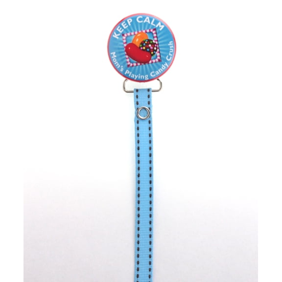 Candy Crush Ribbon Pacifier Clip