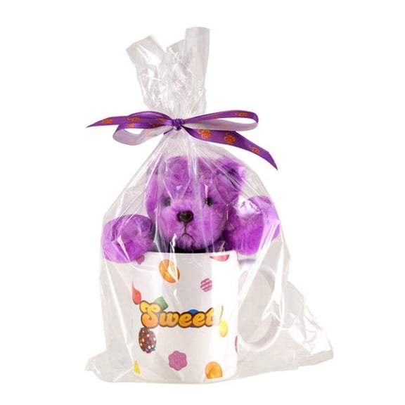 Candy Crush Saga Bear With Ceramic Mug: Purple