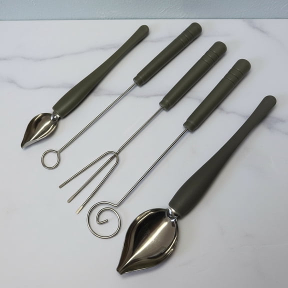Candy Dipping Tools 5-Piece Set | Chocolate Dipping Tool for Easy Candy Making and Decorative Plating, Stainless Steel Construction for Durability and Effortless Cleaning