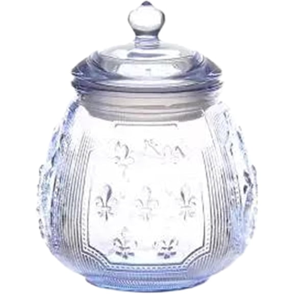 Candy Dish Snack Jar with Seal Lid: Vintage Relief Crystal Glass Candy Jar Seasoning Jars With Lid, Eco-friendly Glass (A4)