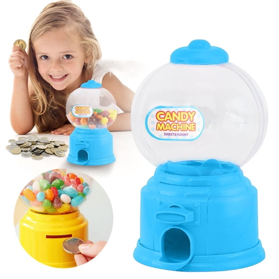 Candy Dispenser,5.7" Mini Sweet Treat Vending Machine,Adorable Desktop Candy Dispenser - The Perfect Creative Gift for Friends' Chocolate and Snack Stash,Blue