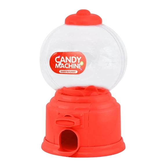Plastic Refillable Candy Dispenser Machine, 5.7 Inch, Red