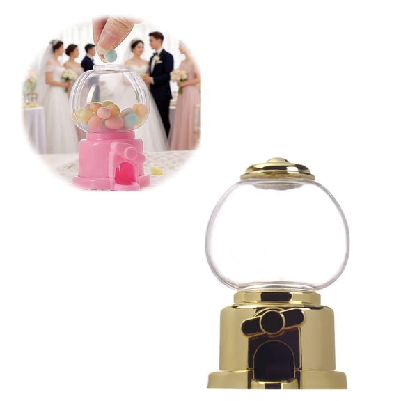 Candy Dispenser Machine for Weddings, Bridal Showers, Birthdays, and Parties, Mini Gumball Machine with Removable Top, Perfect for Candy Jars Decorations