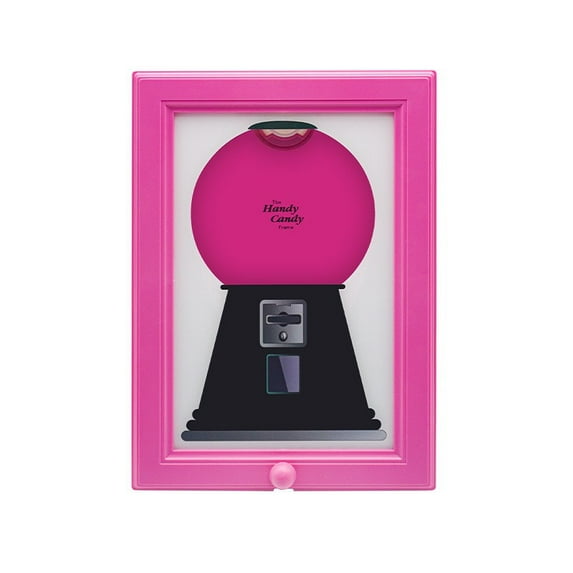 Candy Dispenser Photo Frame - Multifunction Wall Mounted Candy Holder with Picture Display (30x21x4.5cm, 800g) - Yellow/Pink/Blue Modern Home Decor