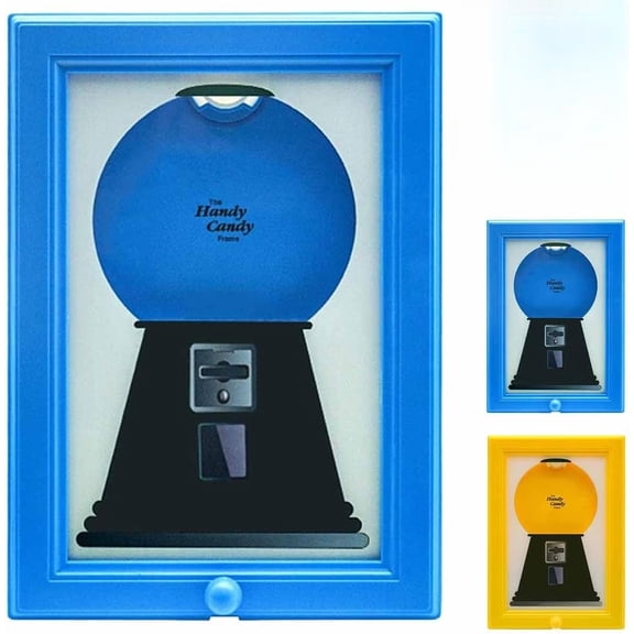 Candy Dispenser Picture Frame, Photo Hanging Candy Frame Candies Dispenser, Handy Fast Distribution Candies, Nuts, Birthday & Holiday Gift for All Ages, Hang on Wall, Stand on Table