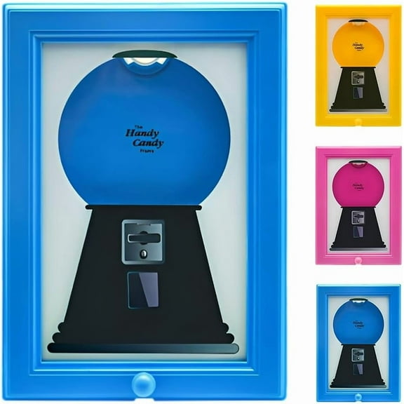 Candy Dispenser Picture Frame, Vintage Hanging Candy Machine Art, Gumball Machine In A Frame, Wall Mounted Candys Dispensers Kitchen, Office or Hallway, Suitable for Birthday & Holiday Gifts