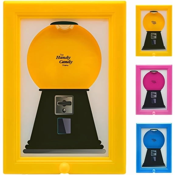 Candy Dispenser Picture Frame, Vintage Hanging Candy Machine Art, Gumball Machine In A Frame, Wall Mounted Candys Dispensers Kitchen, Office or Hallway, Suitable for Birthday & Holiday Gifts