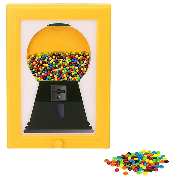 Candy Dispenser Wall Mounted Picture Frame - Yellow