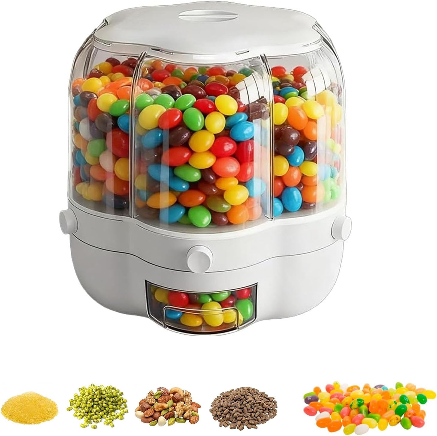 Candy Dispenser With 360 Rotation And 6 Compartments Multi Candy Dispenser With 360 Rotation And 6 Compartments Multi