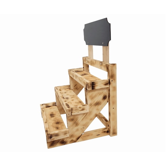 Candy Display With Black Neon Chalk Board & 12 Clear Plastic Jars, (Candy Sold Separately) - Wooden - Hand crafted