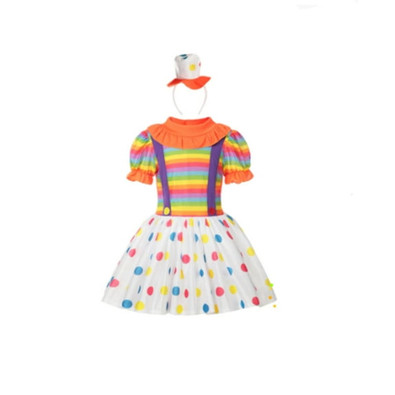 Candy Dress,Toddler Outfit,Girl and Toddler Costume,Magic and Circus Outfit,Clown Bright Color Dress,Birthday,Party Theme