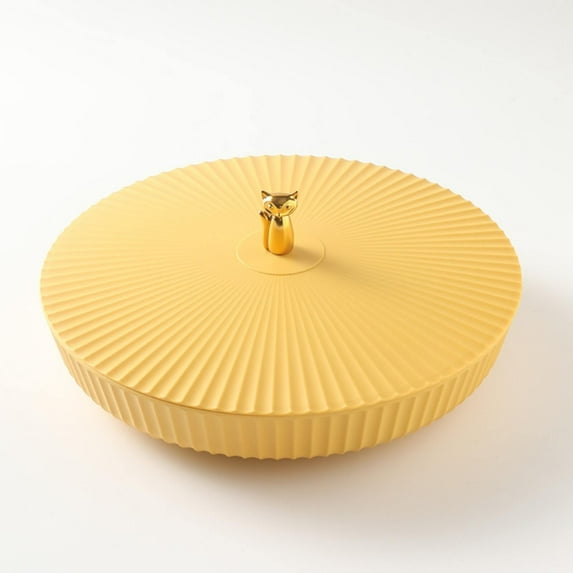 Candy Dried Fruit Plate Dessert Separated Platter Fruit Plate Modern Snack Plate Home Creative Snack Plate Yellow