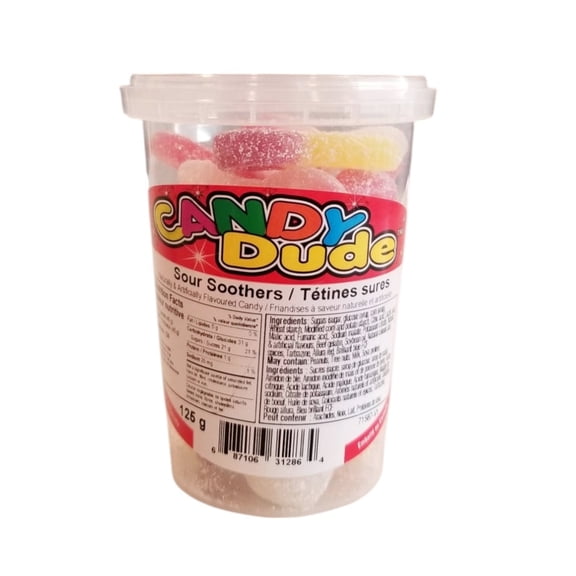 Candy Dude Sour Soothers mini cup, 125g/4.4 oz. Cup