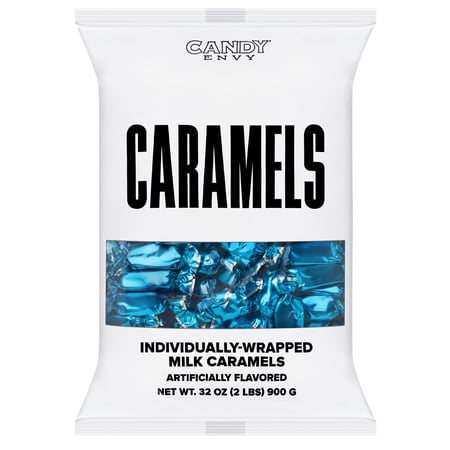 Candy Envy Blue Individually Wrapped Caramels - 2 Pound Bag