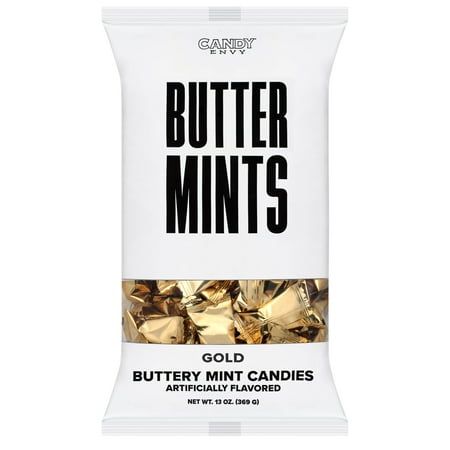 Candy Envy Gold Buttermints, 13 oz. Bag, Individually-Wrapped Mints