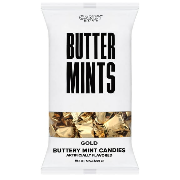Candy Envy Gold Buttermints, 13 oz. Bag, Individually-Wrapped Mints