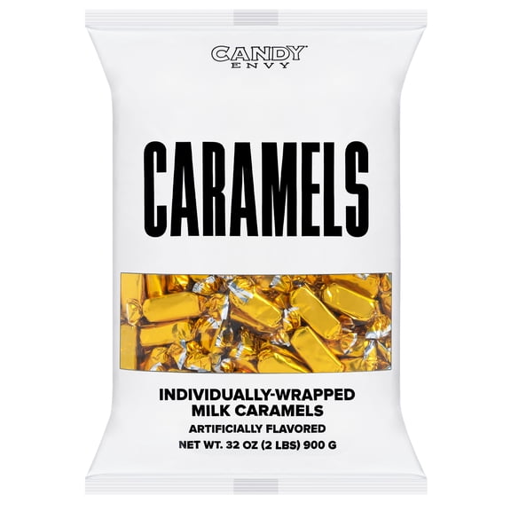 Candy Envy Gold Individually Wrapped Caramels - 2 Pound Bag