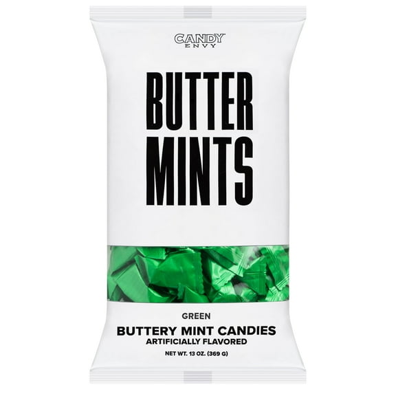 Candy Envy Green Buttermints, 13 oz. Bag, Individually-Wrapped Mints