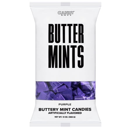 Candy Envy Purple Buttermints, 13 oz. Bag, Individually-Wrapped Mints