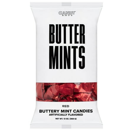 Candy Envy Red Buttermints, 13 oz. Bag, Individually-Wrapped Mints