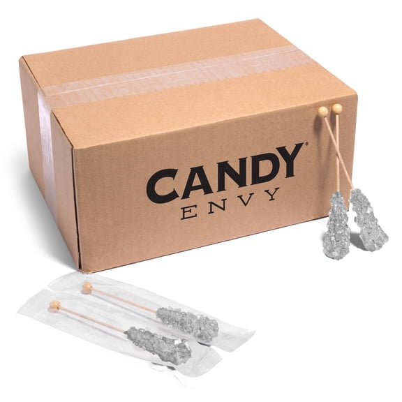 Candy Envy Silver Cafe Sugar Sticks, 100 Individually-Wrapped Sugar Sticks