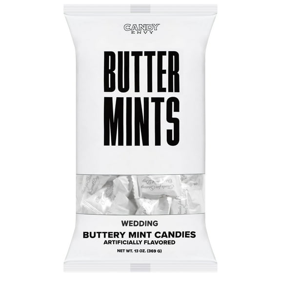 Candy Envy Wedding Buttermints, 13 oz. Bag, Individually-Wrapped Mints