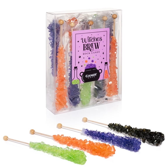 Candy Envy Witches Brew Halloween Rock Candy Individually Wrapped 10 Count