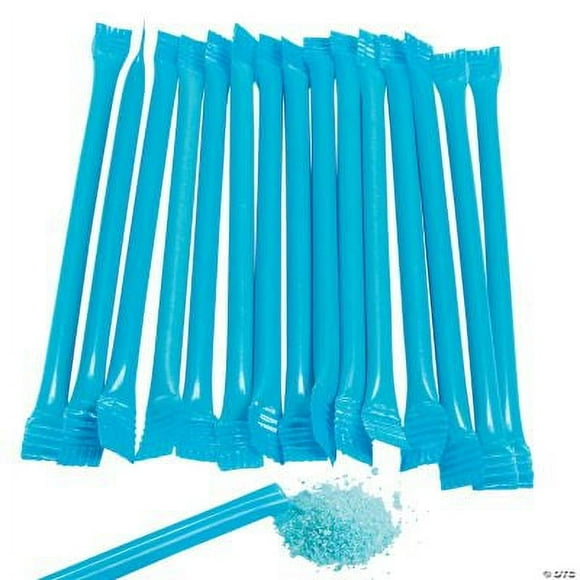 Candy Filled Straws Powder Sticks, Bulk Set of 240, Party, Gender Reveal, Wedding and Buffet Candy (Blue)