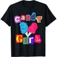 thumbnail image 1 of Candy Girl Cotton Candy Theme Party Costume National Day T-Shirt men and women can wear, black, white, gifts, 1 of 4