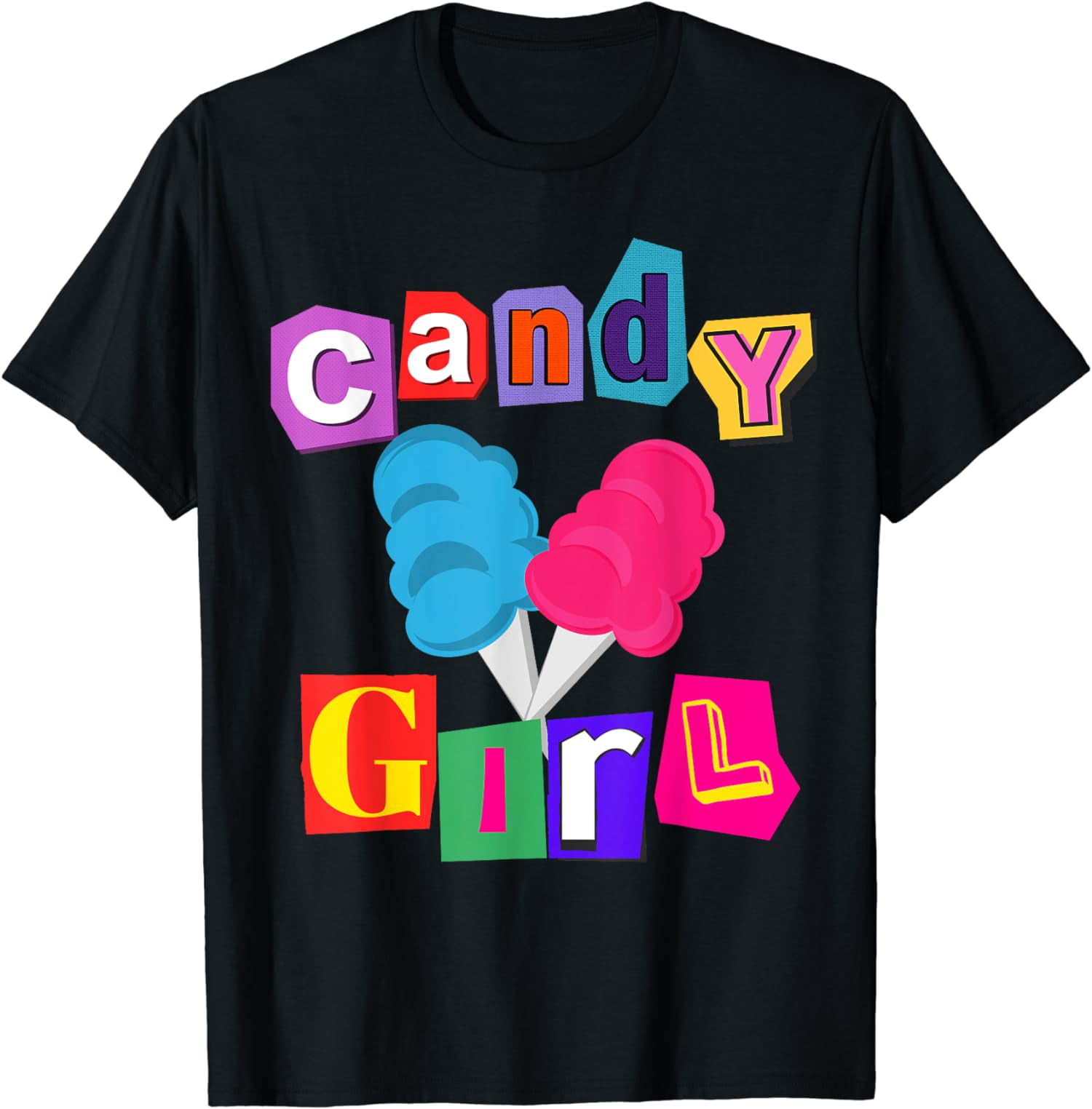 Candy Girl Cotton Candy Theme Party Costume National Day T-Shirt ...