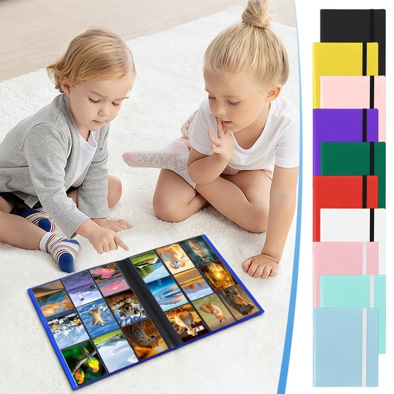 Candy Green 9 Pocket Trading Card Binder 360 Side Loading Album with Strap for Sports Football Cards