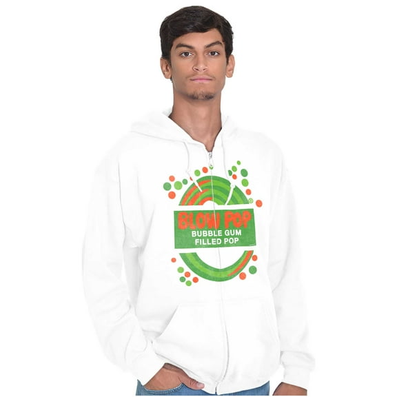 Candy Gum Blow Pop Vintage Retro Cute Zip Up Hoodie Men's Women's Brisco Brands M