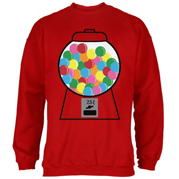 Candy Gumball Machine Costume Mens Sweatshirt Red LG