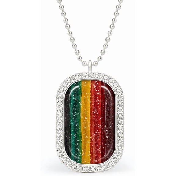 Candy Gummy Strips Professional Colorful Stunning Pendant Necklace Jewelry with Diamond Necklaces for Women[a283]