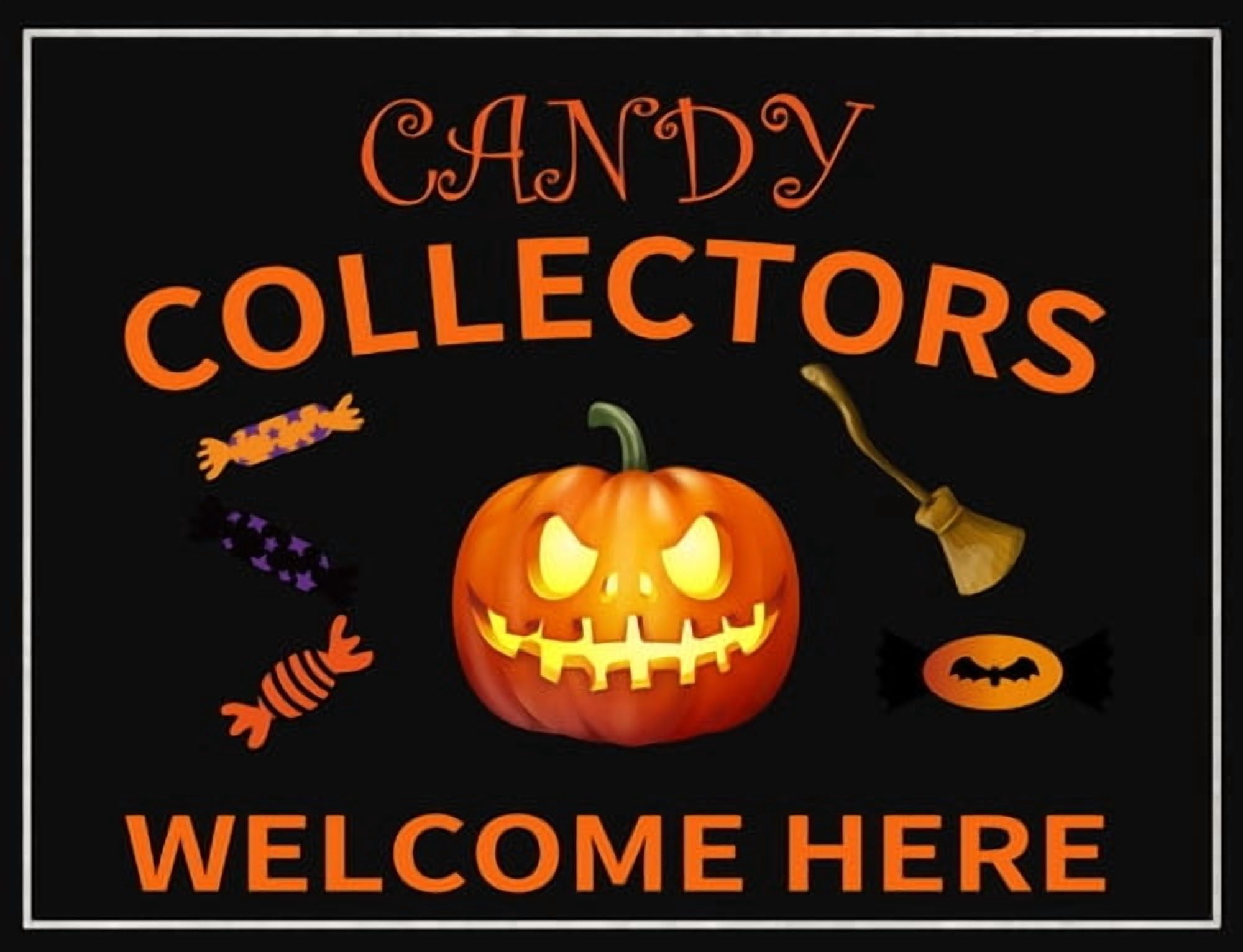 No More Candy Halloween Outdoor Sign No Trick We're Out Of Treats Yard Sign Halloween Decorations House Garden Patio Lawn Party Supplies 8x5 Inch 31th October Decor Fall Gift