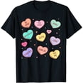 thumbnail image 1 of Candy Heart Love Valentines Day for Men Women Teachers Kids T-Shirt, 1 of 6