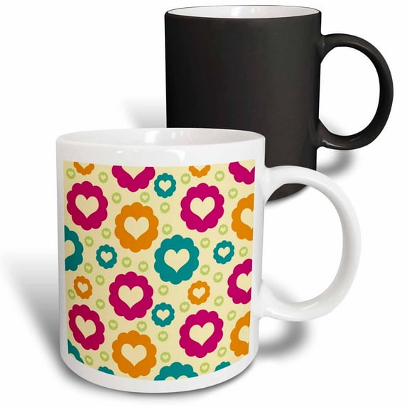 3drose, Candy Hearts, 11oz Magic Transforming Mug